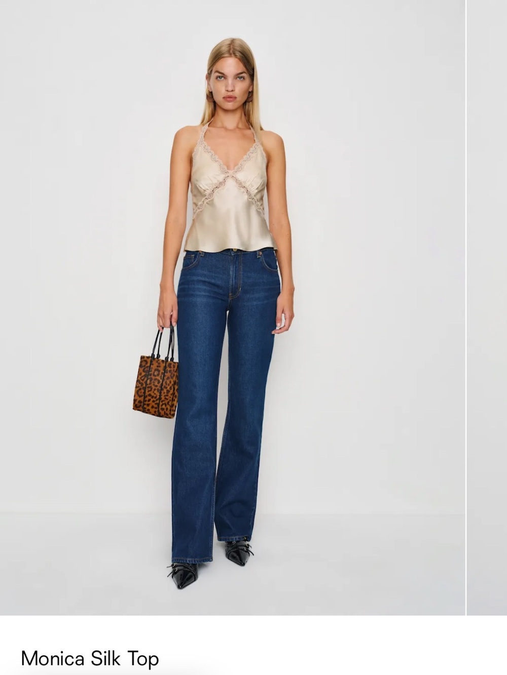 Reformation Monica silk top
